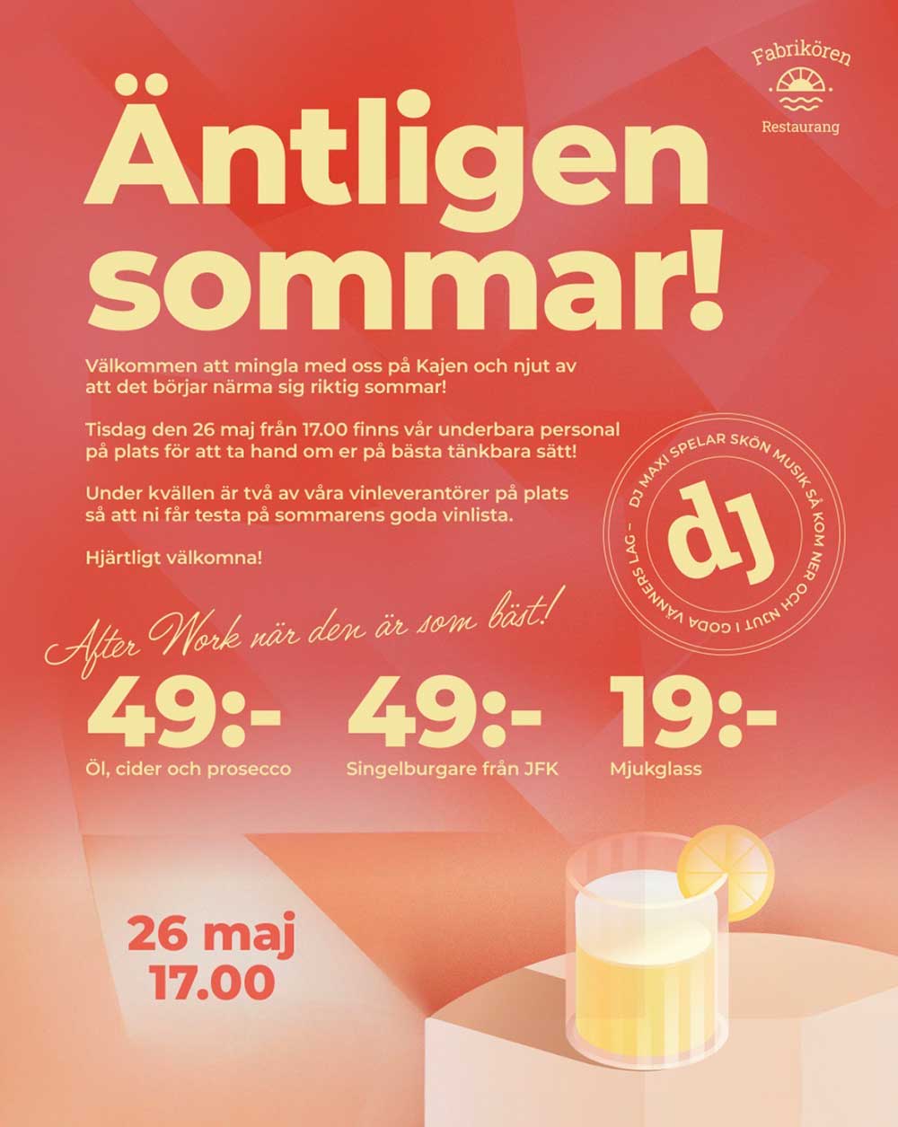 Äntligen sommar på Kajen 26 maj