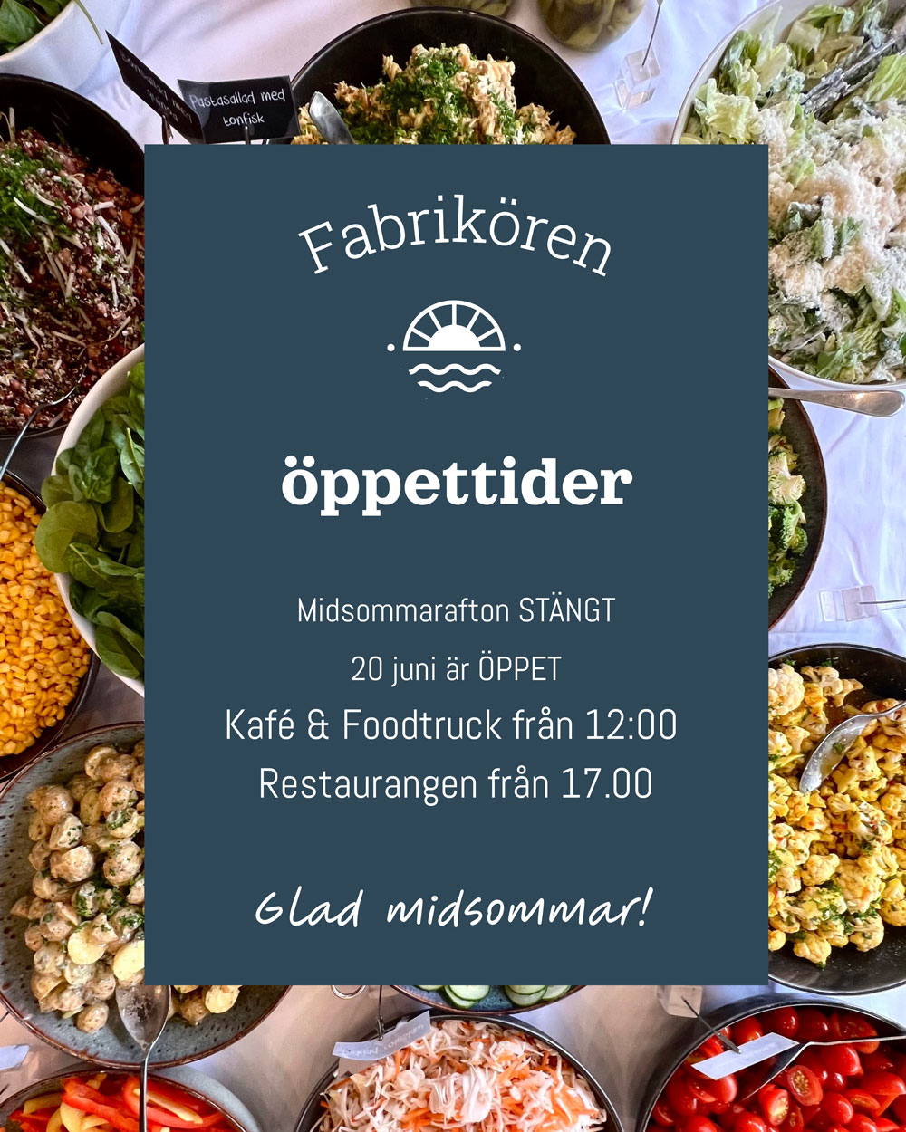 Info om öppettider kring midsommar