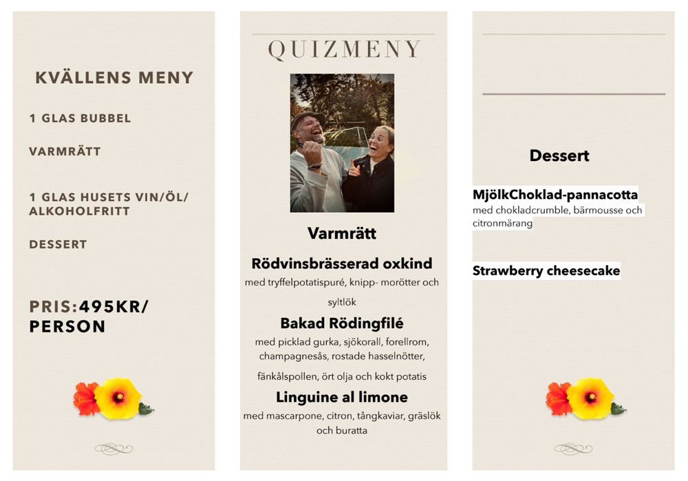 Infoblad om musikQuiz